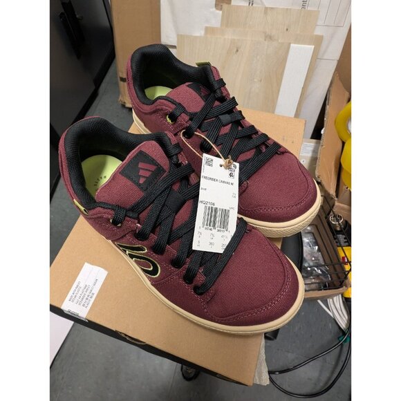 Sz 9 Adidas Five Ten Freerider Canvas Bike Shoes Black NEW - Picture 2 of 6